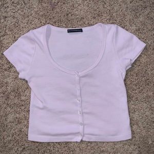 Brandy Melville pink and white striped zelly top!